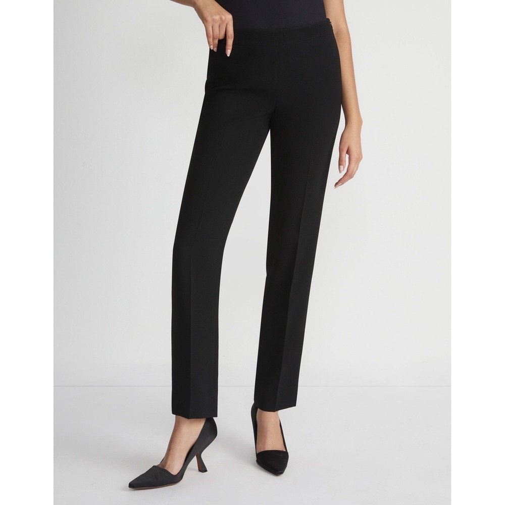 Lafayette 148 New York Wool Blend Straight Leg Pants Black Size 4